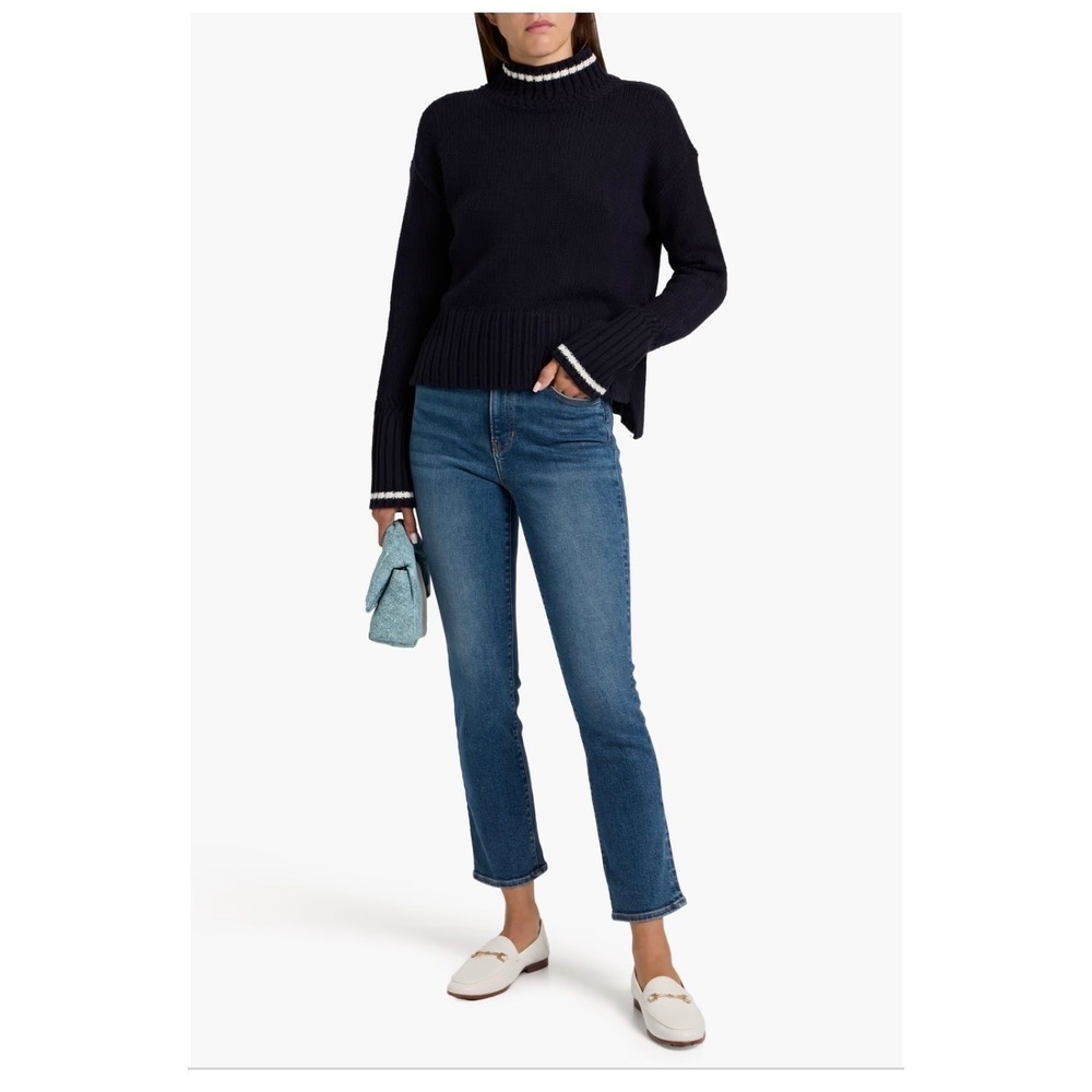 VERONICA BEARD Ryleigh cropped high-rise straight-leg jeans sz 30 luxury